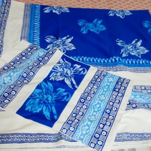 Hand Block print bedsheet with two pilocovers